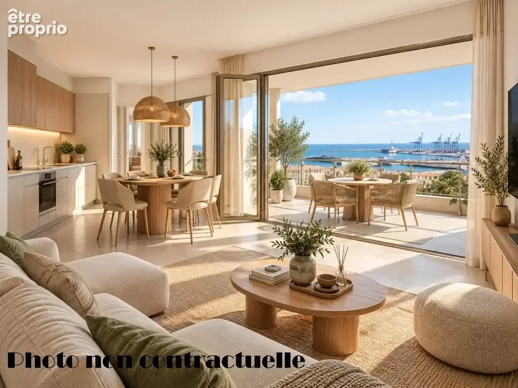 Sète  Zone Est côté Sud  T3 avec vue mer et port - photo 2
