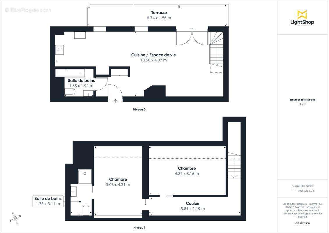 Duplex rénové avec terrasse, parking et ascenseur – Nantes Vieux-Doulon - photo 19