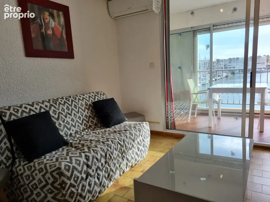 A vendre - gruissan -port - proche plage du grazel studio 4 couchages - vue port - parking - photo 3
