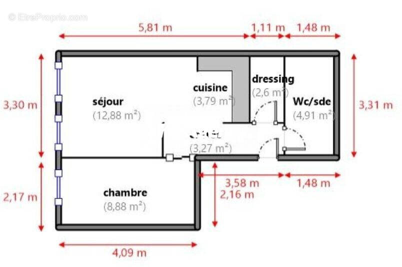 Appartement à MARSEILLE-3E