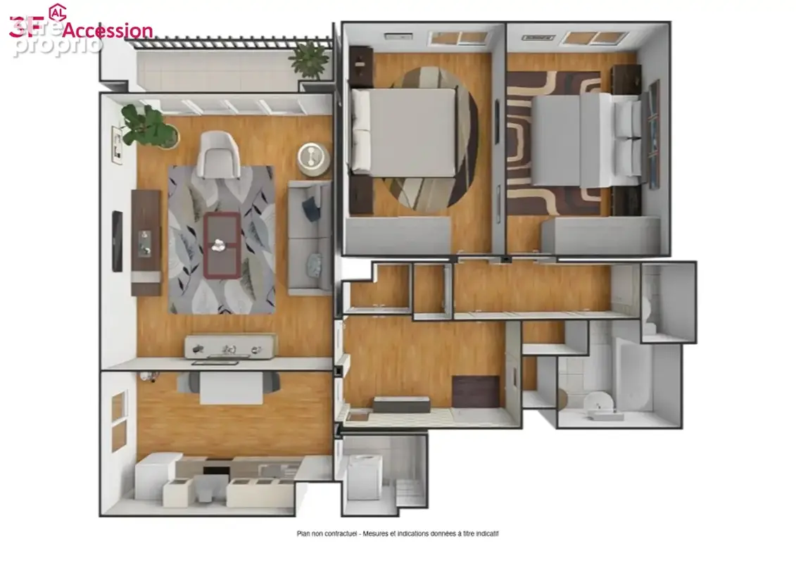 Appartement 3 pièces avec loggia, cave et parking sous sol à pontoise - photo 11