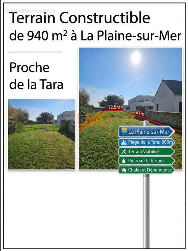 Terrain à LA PLAINE-SUR-MER