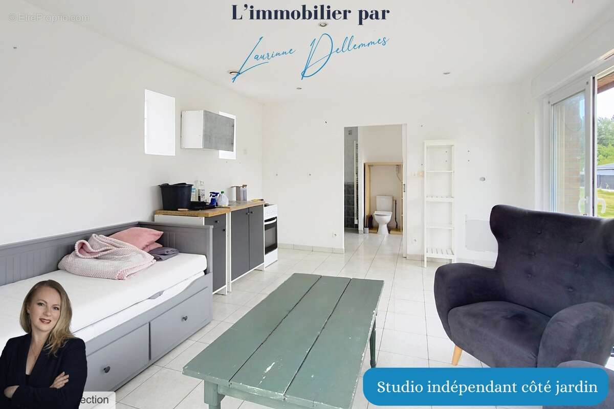 Pavillon individuel semi plain-pied 130 m2, 4 chambres avec garage et son studio indépendant de 30m2 - Thun Saint Amand (59) de  - photo 15