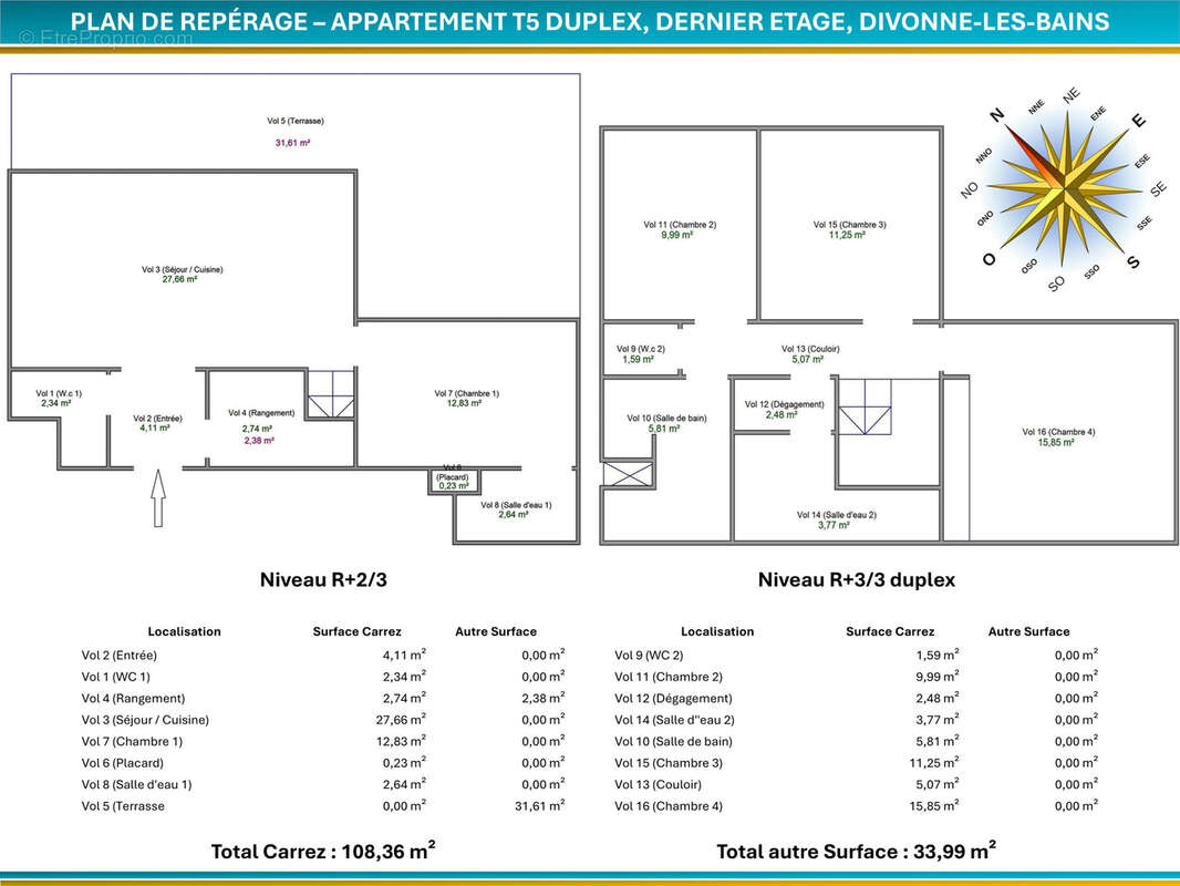 Duplex t5 meublé 108m2 avec terrasse & parking - photo 19