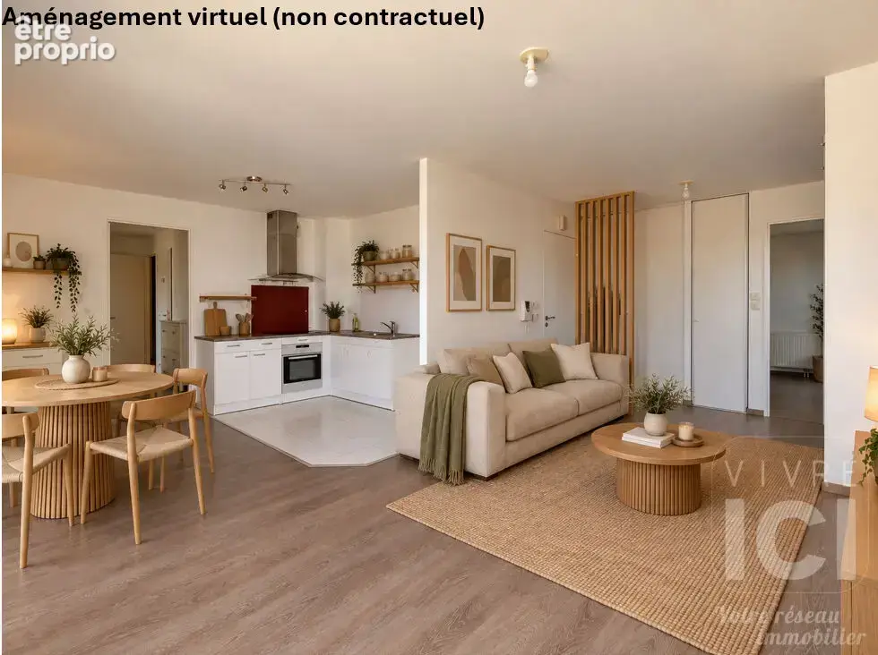A VENDRE  Appartement T4, 77 m²  3 chambres Dernier étage au coeur d'Orvault-Bourg - photo 2