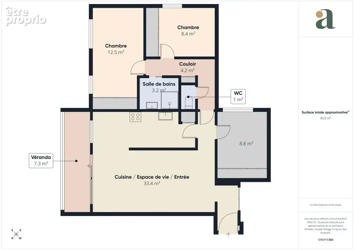 Appartement 4 pièces 76 m² avec loggia, parking et cave — Argenteuil - photo 2