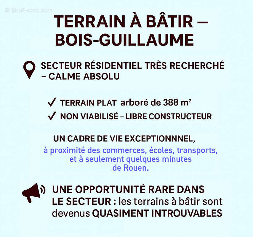 Terrain à BOIS-GUILLAUME