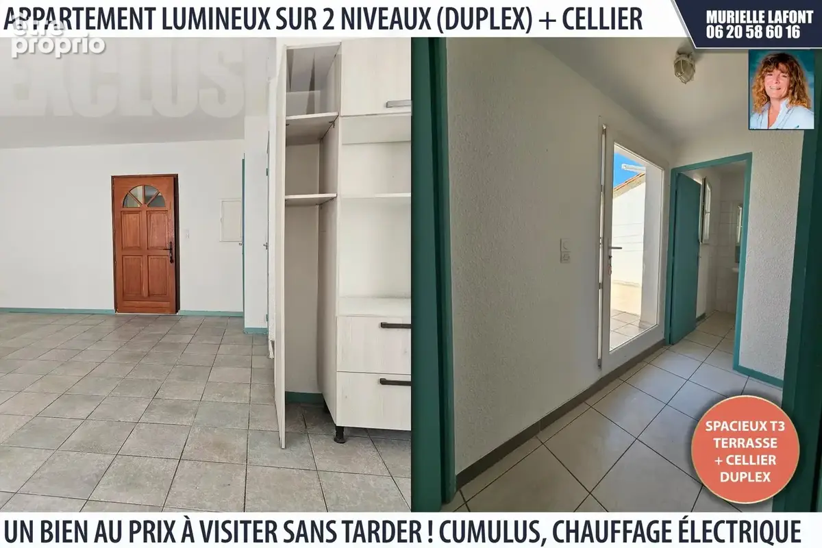 Appartement duplex T3 73 m², terrasse, bien situé - photo 4