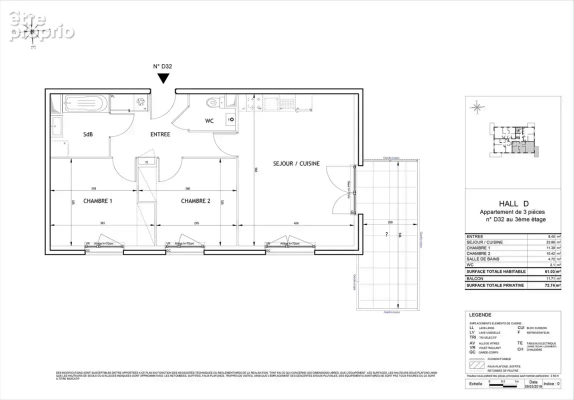 Appartement - 2 Chambres  Terrasse - Garage en sus - Place de parking - Proche commodités - photo 20