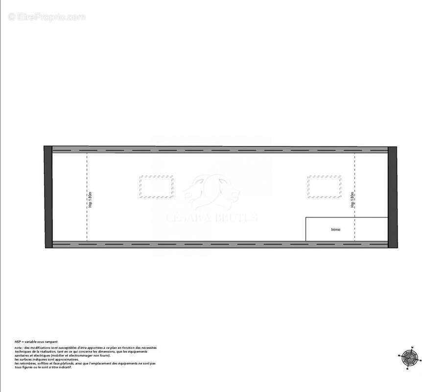 Plan 1 étage - Appartement à TASSIN-LA-DEMI-LUNE