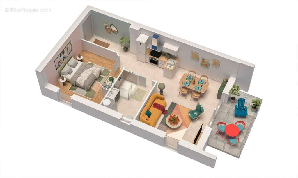 Le Conquet Appartement de type 2 avec terrasse. - photo 2