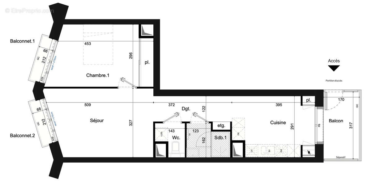 Appartement à PARIS-18E