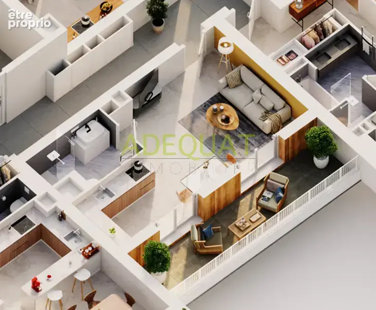 Saint andre le gaz - appartement t1 de 31.50m2 + terrasse + parking… - photo 2