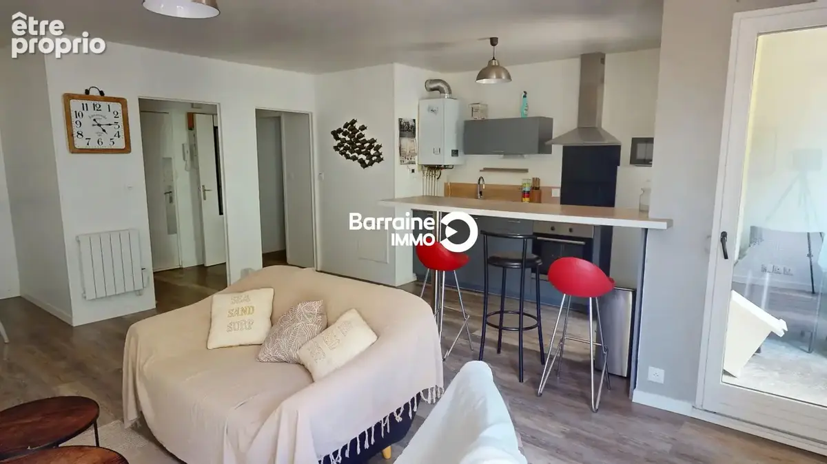 A vendre- lorient lanveur- appartement 3 chambres de 78 m²- garage et patio - photo 3