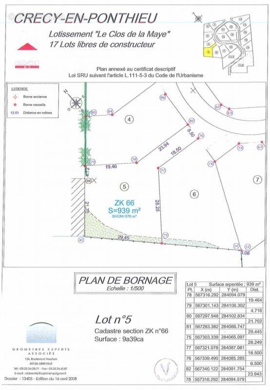 Terrain à CRECY-EN-PONTHIEU