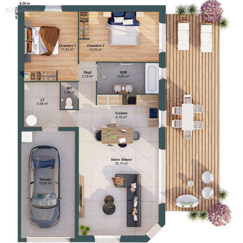 Maison 4 pièces 74 m2 - photo 3