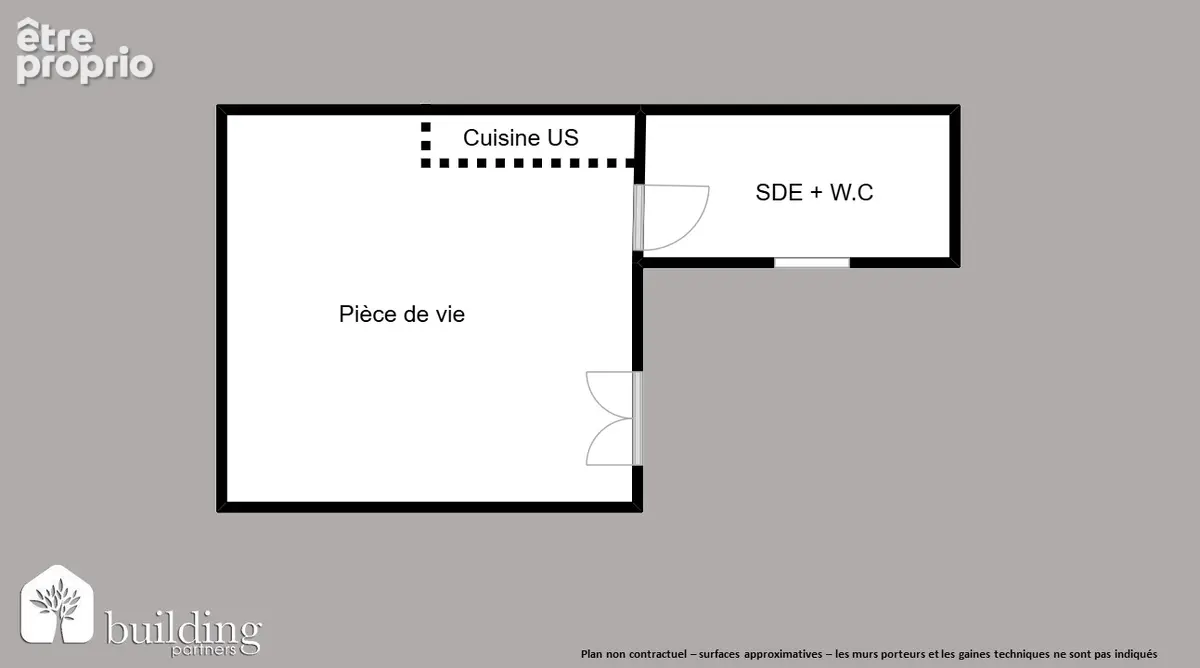 Asnières sur Seine Alma/Philosophes - Studio 16.04 m² - photo 2