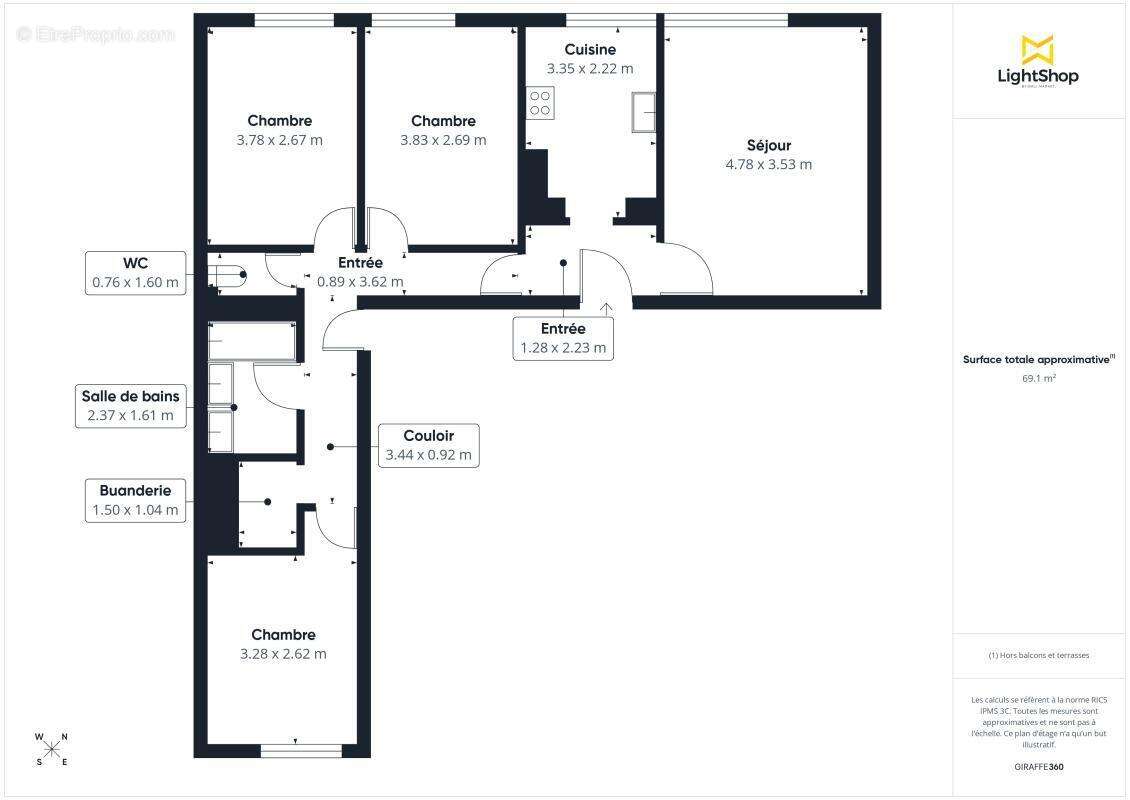 Appartement à CLICHY