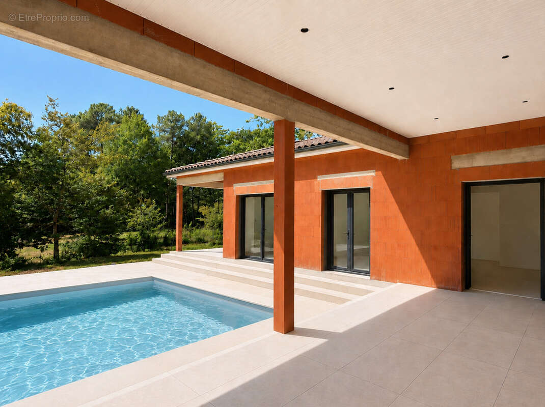 Villa contemporaine de plain-pied avec piscine - Vue dégagée - Lembras - photo 2