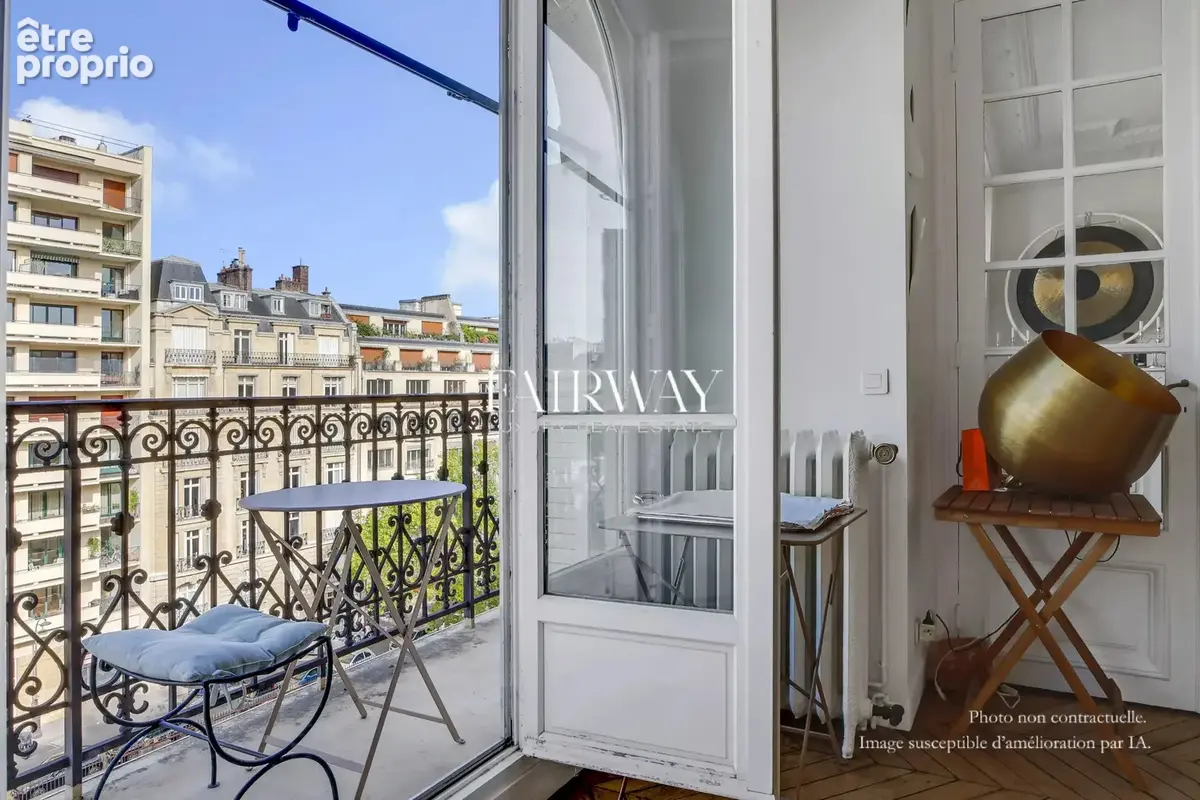 Appartement familial  174 m² - étage élevé avec balcon 4 chambres Paris 16ème - Flandrin - photo 3