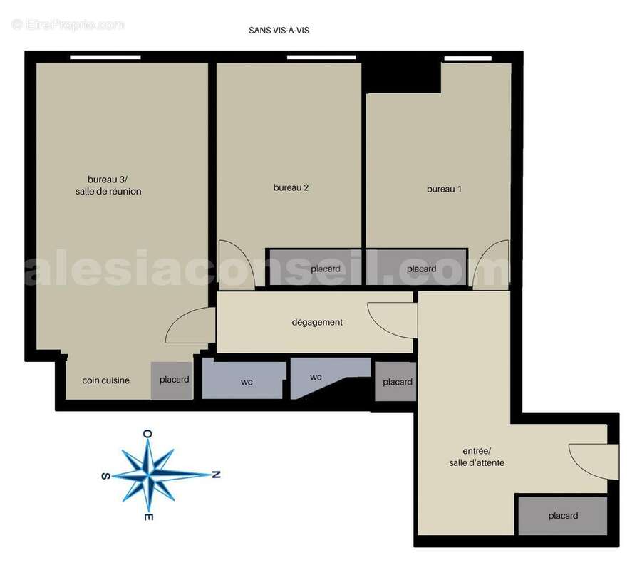 lecl93-bx-bouv-plan - Commerce à PARIS-14E