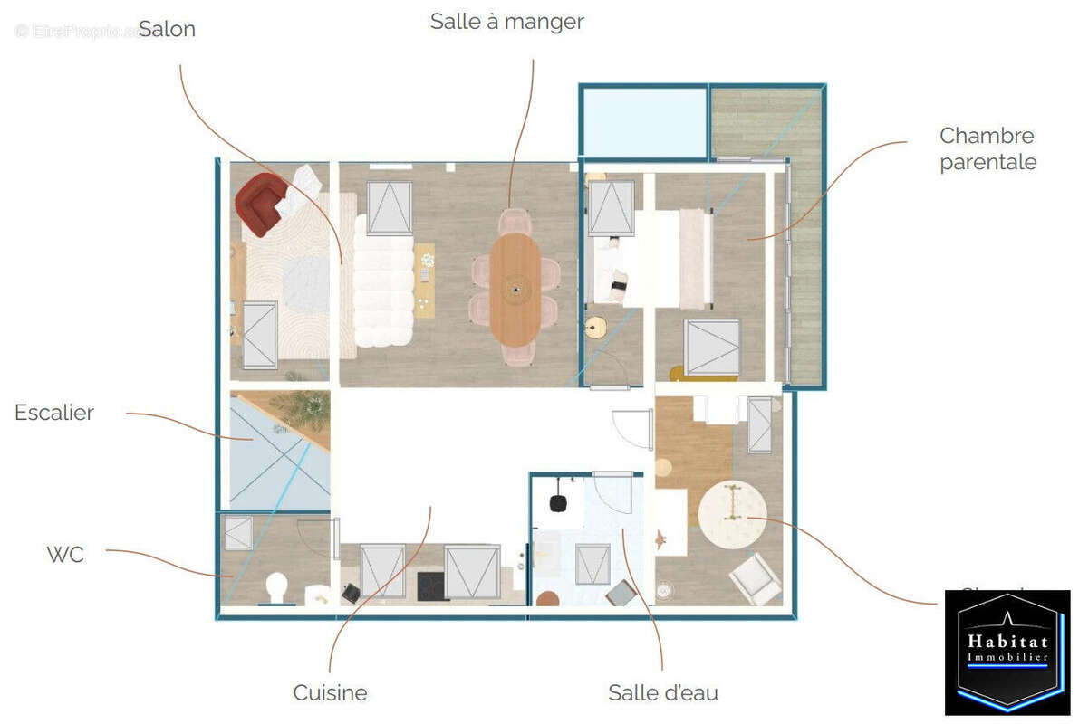 Appartement à LE PLESSIS-BELLEVILLE