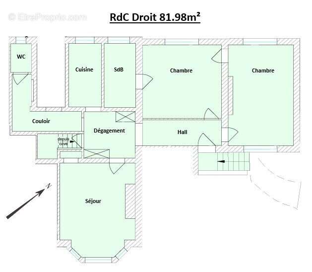 RDC droit - Appartement à MARCQ-EN-BAROEUL