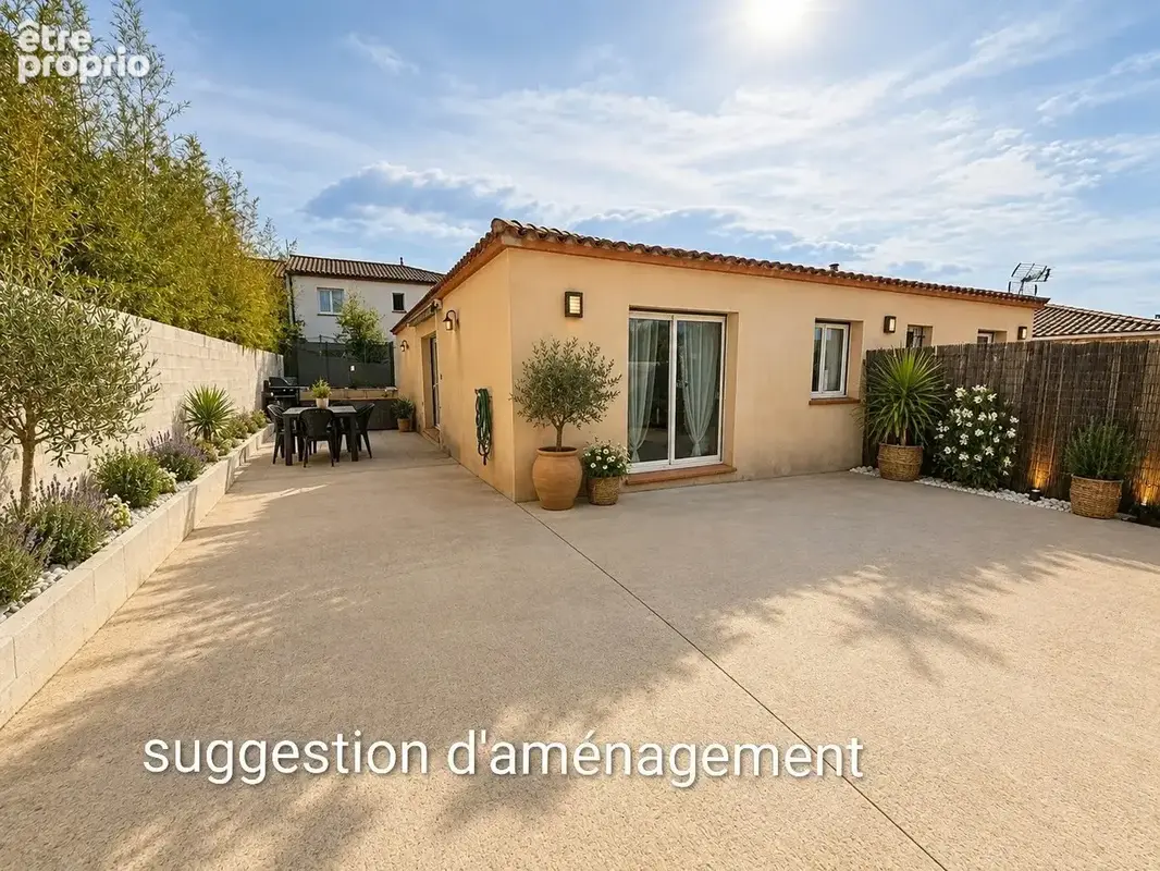 Vend villa de plain pieds 3 chambres, garage, jardin, grande pièce de vie à Béziers - photo 2