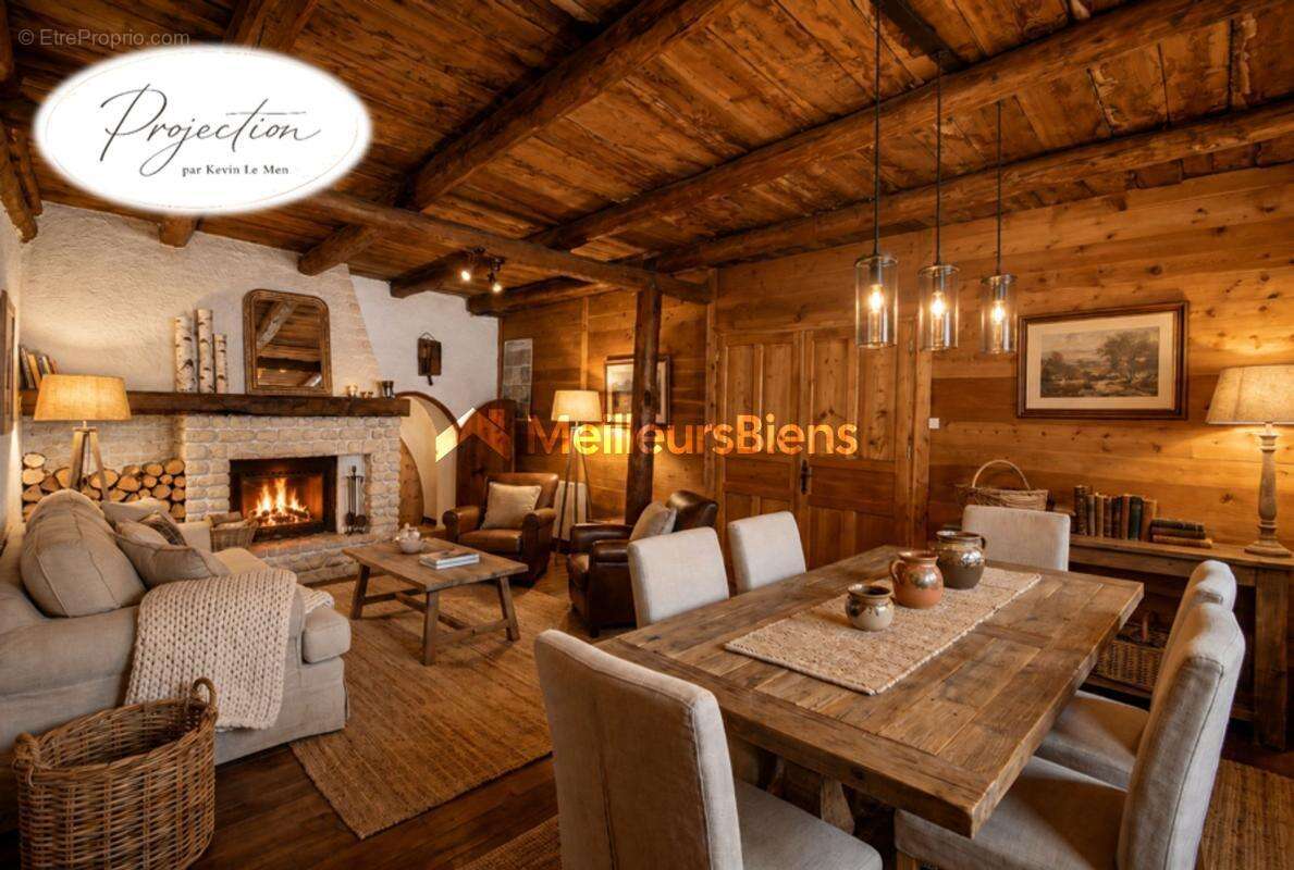 Maison de village, mitoyenne, à Névache, 140 m², 4 chambres, petit jardin, cave voûtée et cheminée - photo 7