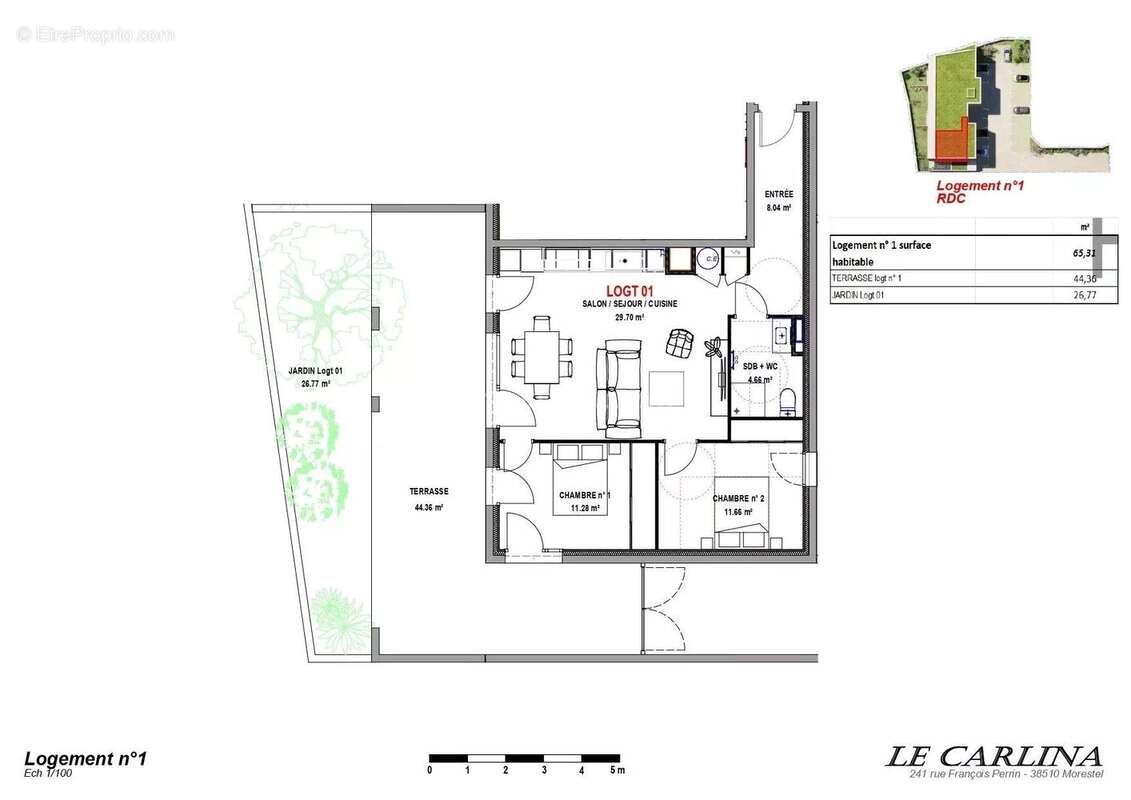Appartement à MORESTEL