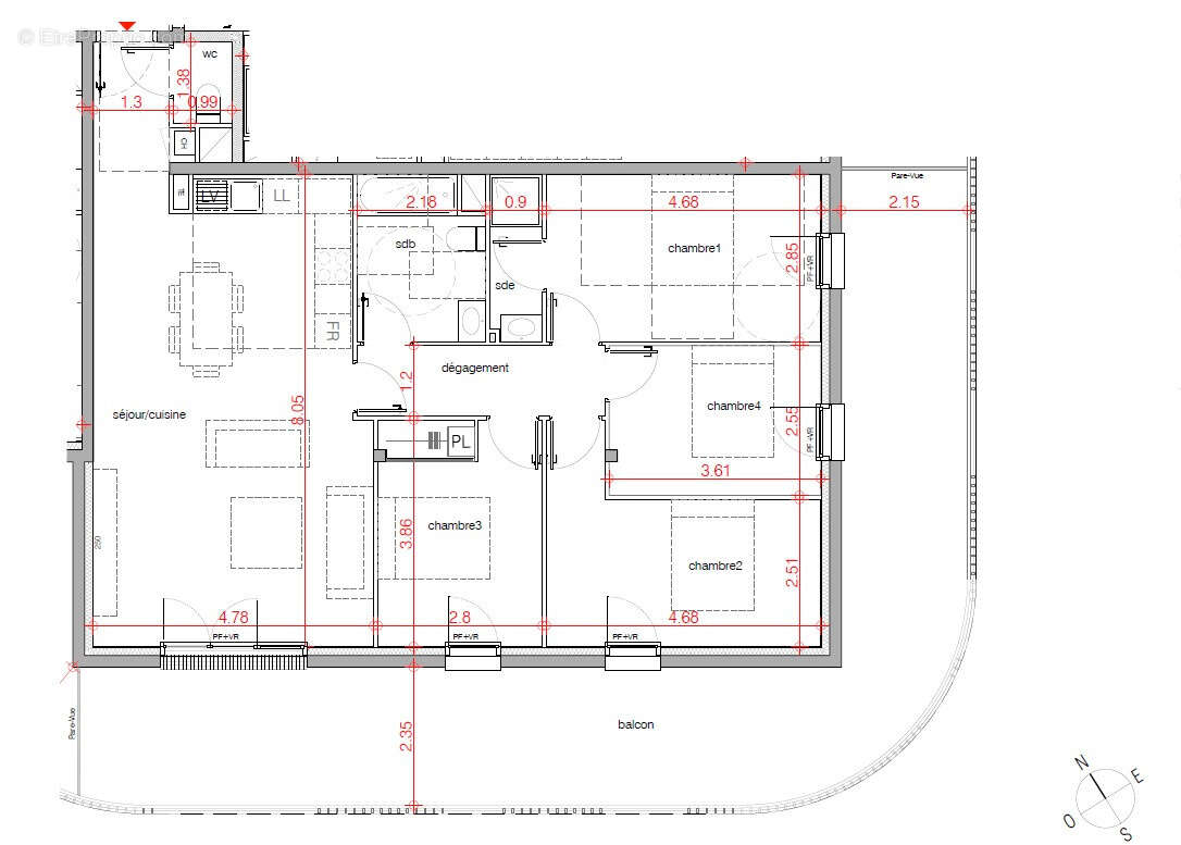 Appartement à LE BOUSCAT