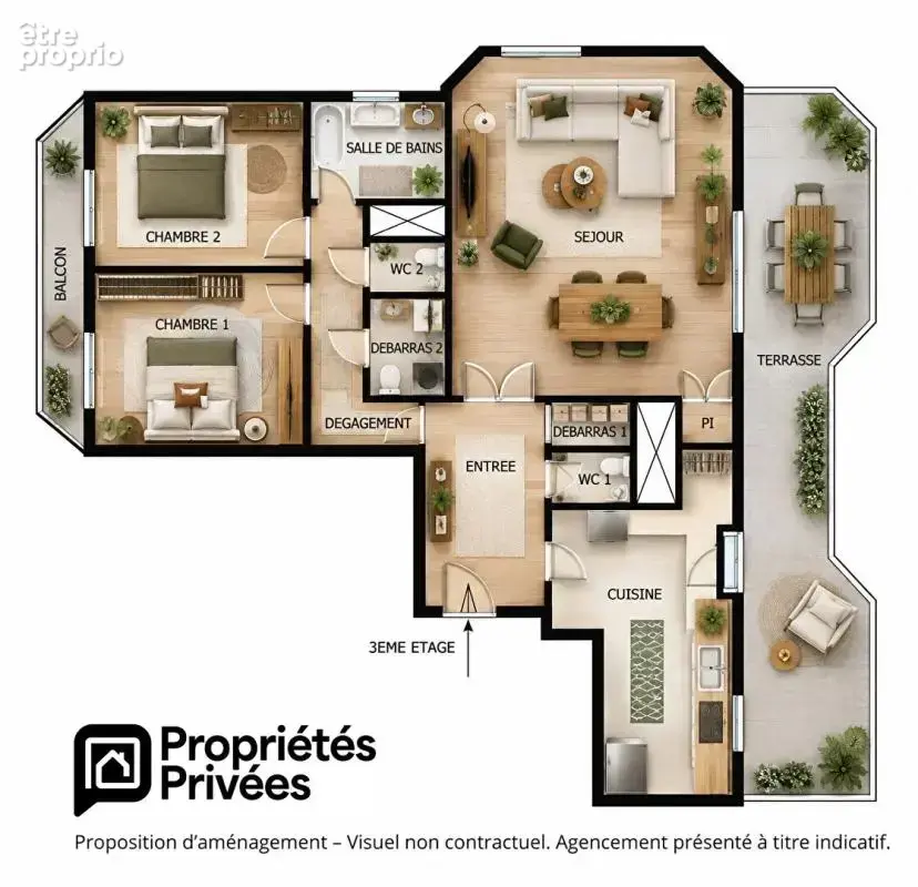 Nanterre - Spacieux 3 pièces de 84 m² - Dernier étage - Terrasse de 22 m² -  Box - photo 18