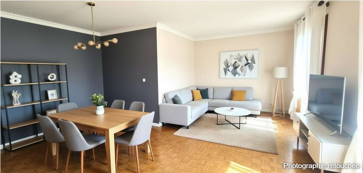 Grand appartement 95m² T4 avec balcon, cave et garage - photo 4