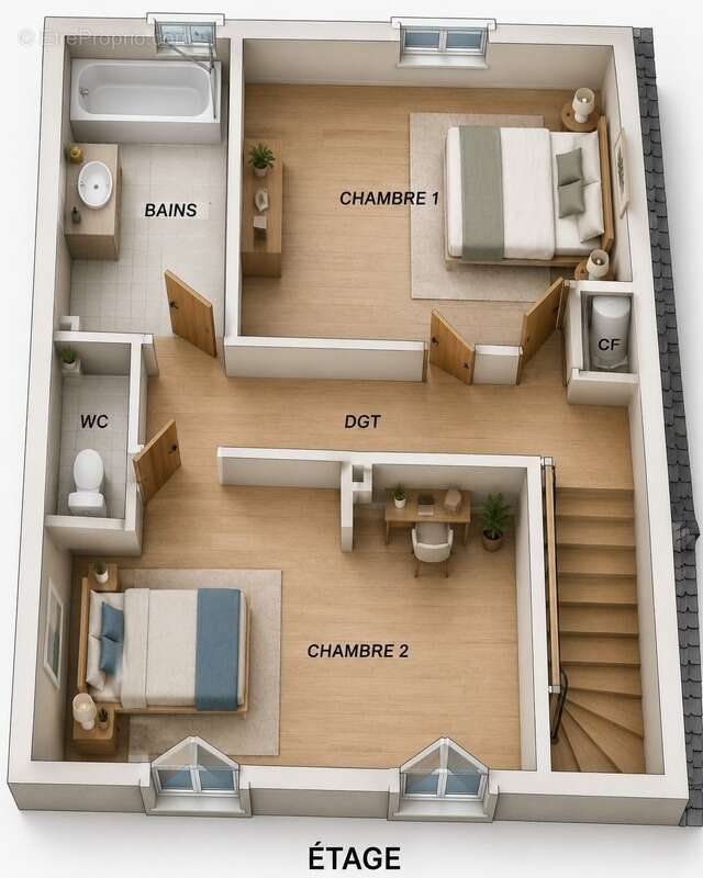 Maison familiale 5 pièces avec jardin clos – Lussant 17430 - photo 14