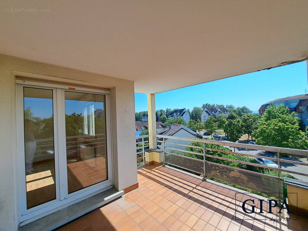 Large balcon avec vue dégagée - Appartement à OSTWALD