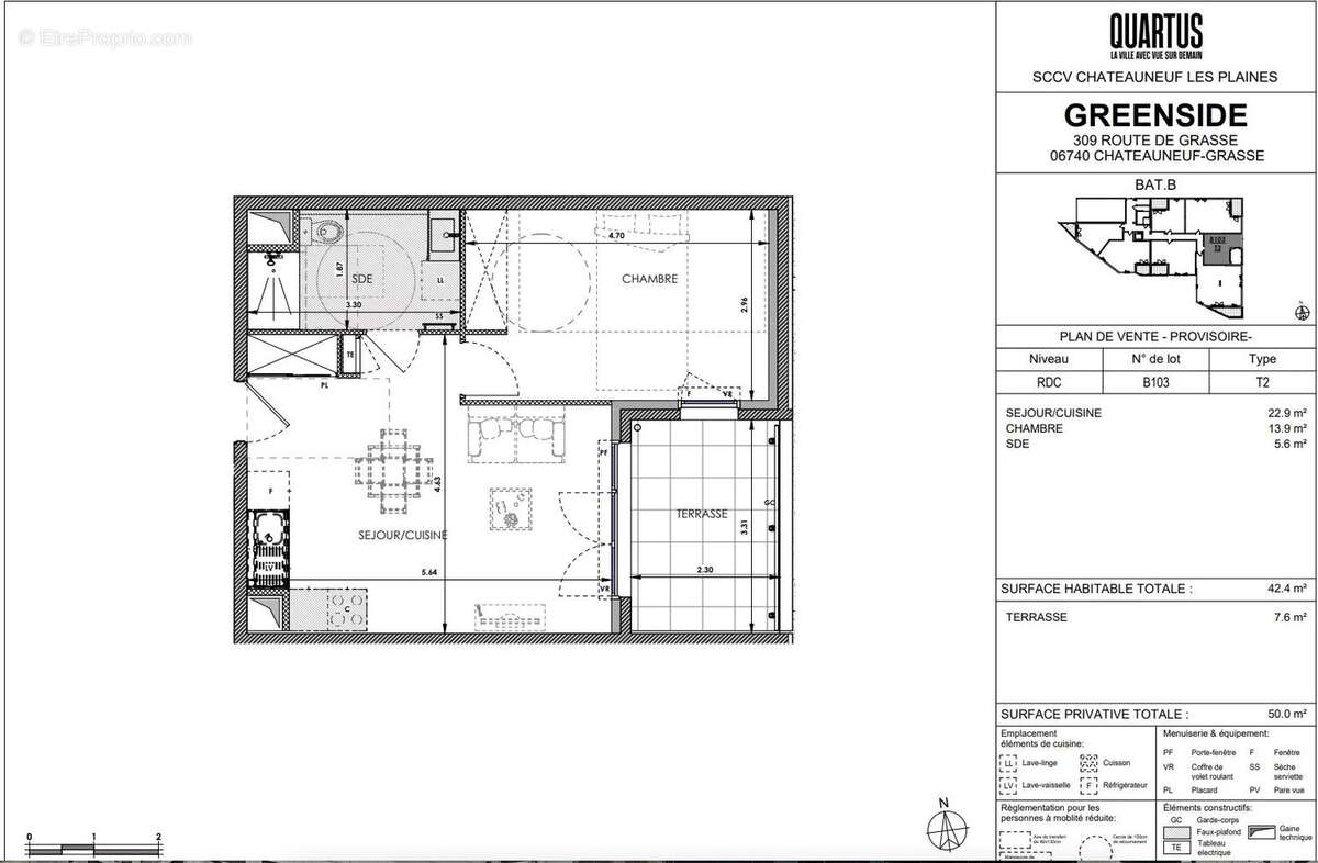 Appartement à CHATEAUNEUF-GRASSE