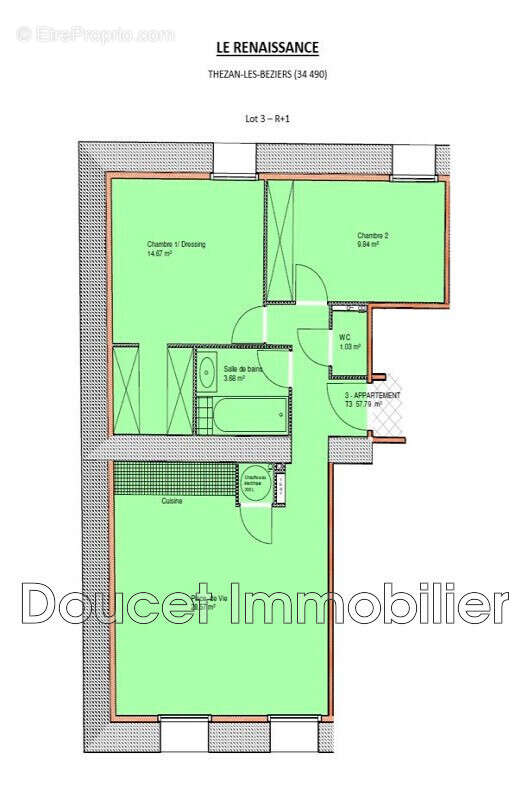 Appartement à THEZAN-LES-BEZIERS