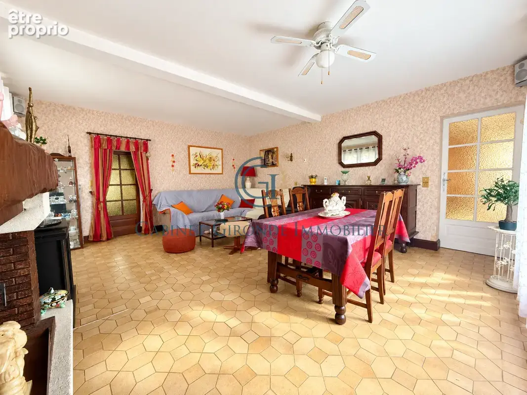 Arveyres maison pierre 130 m2 - 2 chambres - bureau -  garage-  jardin intime - photo 3