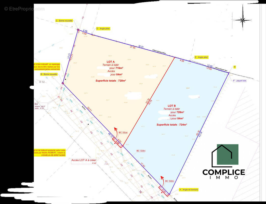 Terrain à VIGNEUX-DE-BRETAGNE