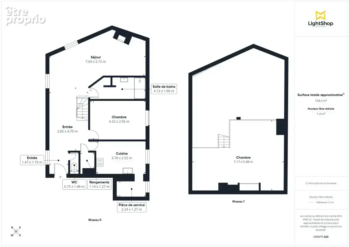 Coup de cœur – 3 pièces 82,5 m² carrez (98,5 m2 au sol) – Dernier étage lumineux avec vue exceptionnelle sur la Saône, parking – - photo 11
