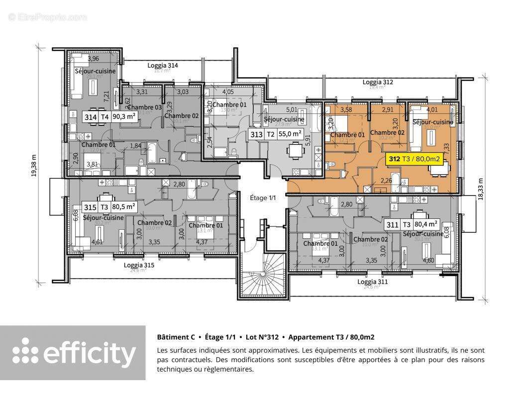 Appartement à SAINT-JEAN-DE-THOLOME