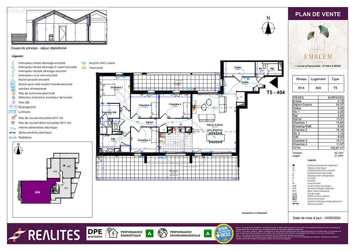 Appartement à LA RICHE