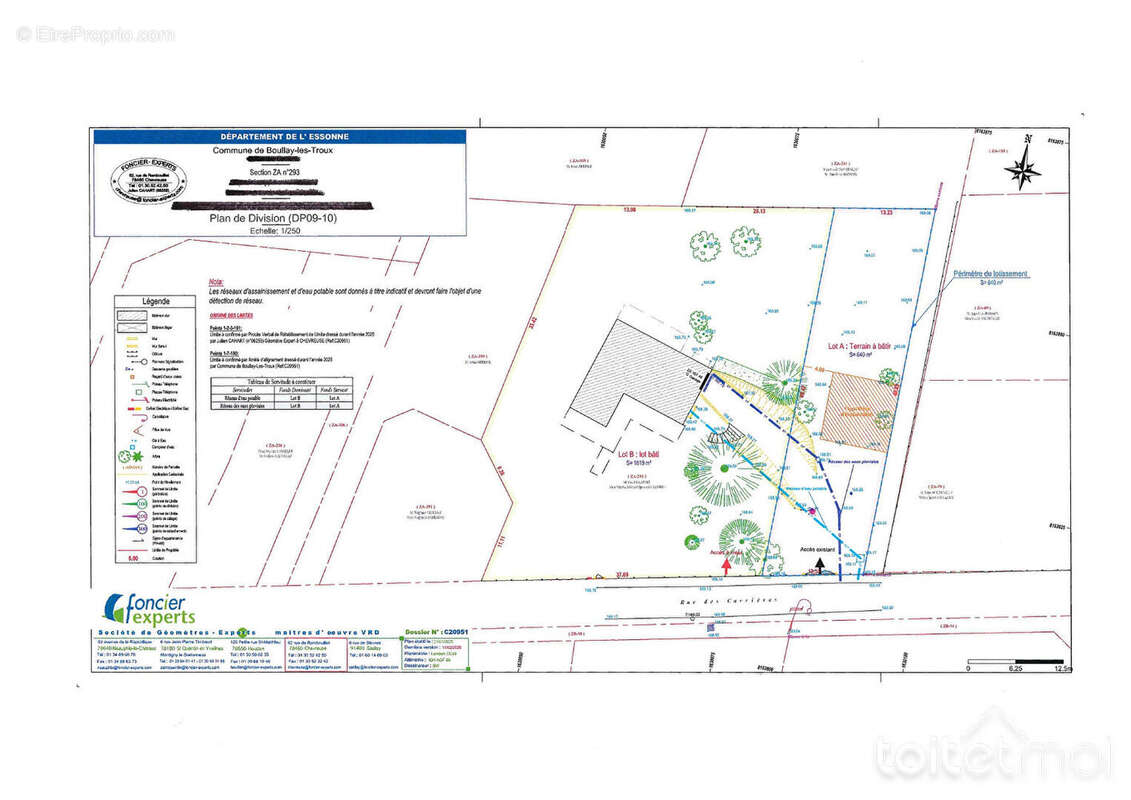 Terrain à BOULLAY-LES-TROUX