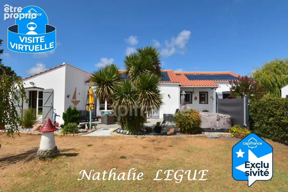 Vendée (85) entre CHALLANS et NOIRMOUTIER BEAUVOIR sur MER  Maison à vendre 8 pièces , 160 m², 4 chambres , 1 bureau ,3 WC garag - photo 1