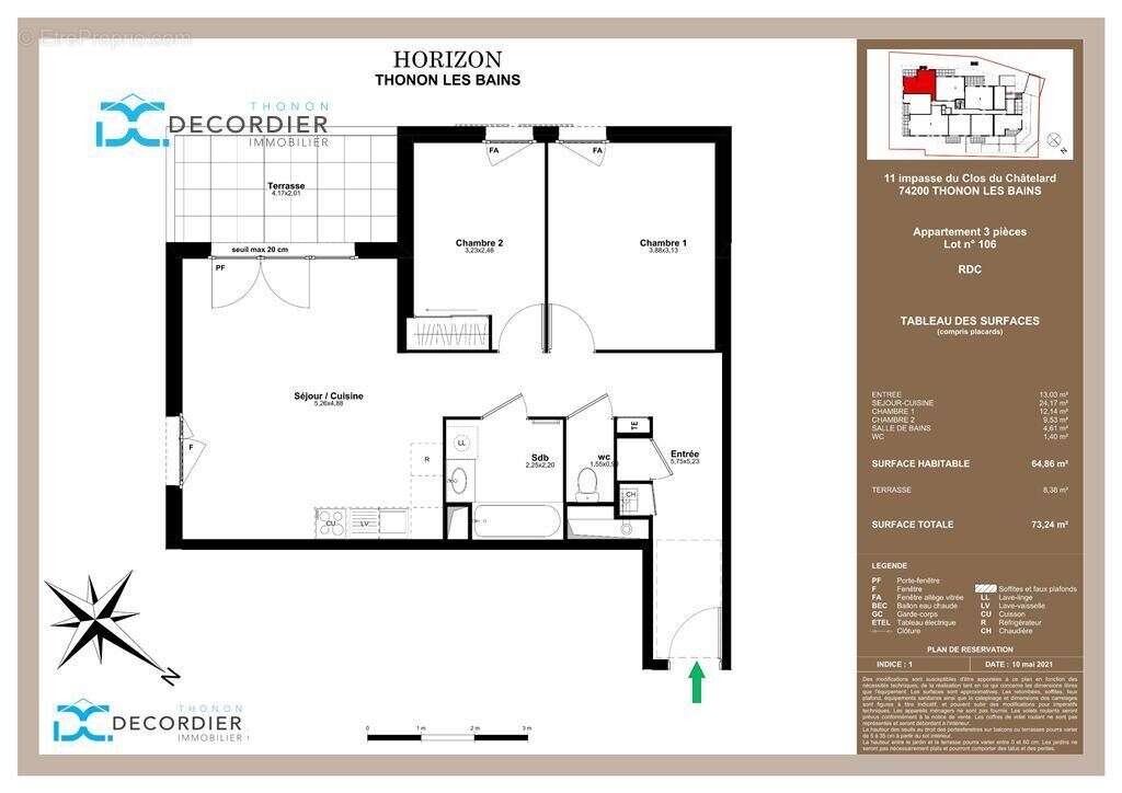 À vendre thonon - t4 neuf avec terrasse - photo 2