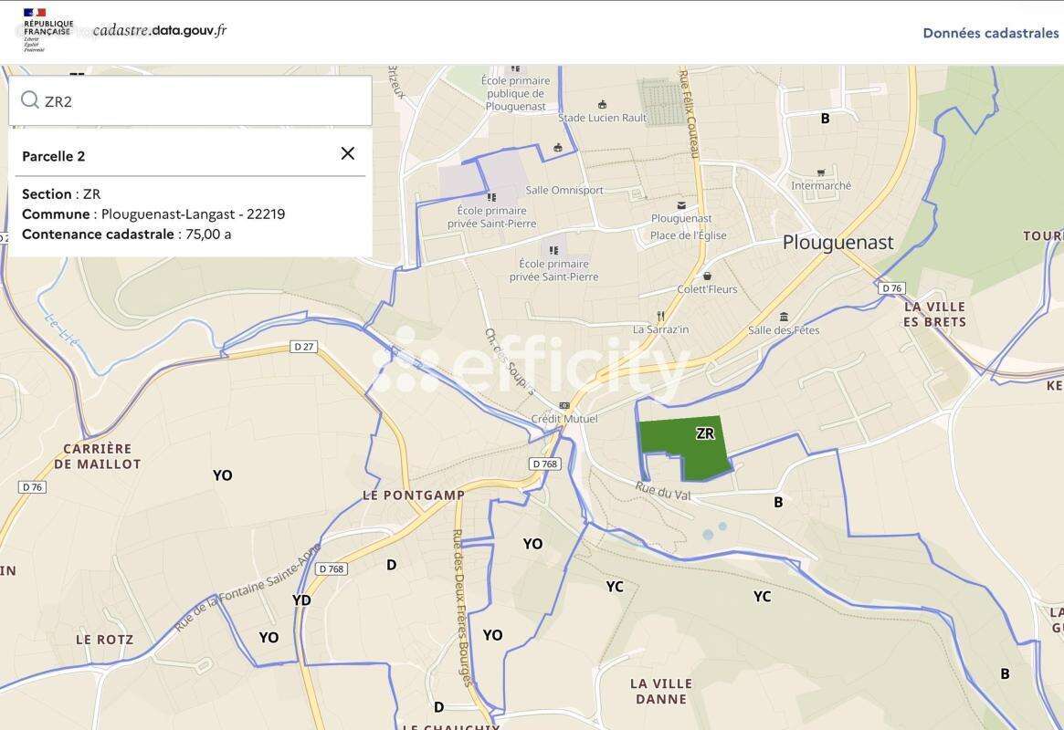 Terrain à PLOUGUENAST