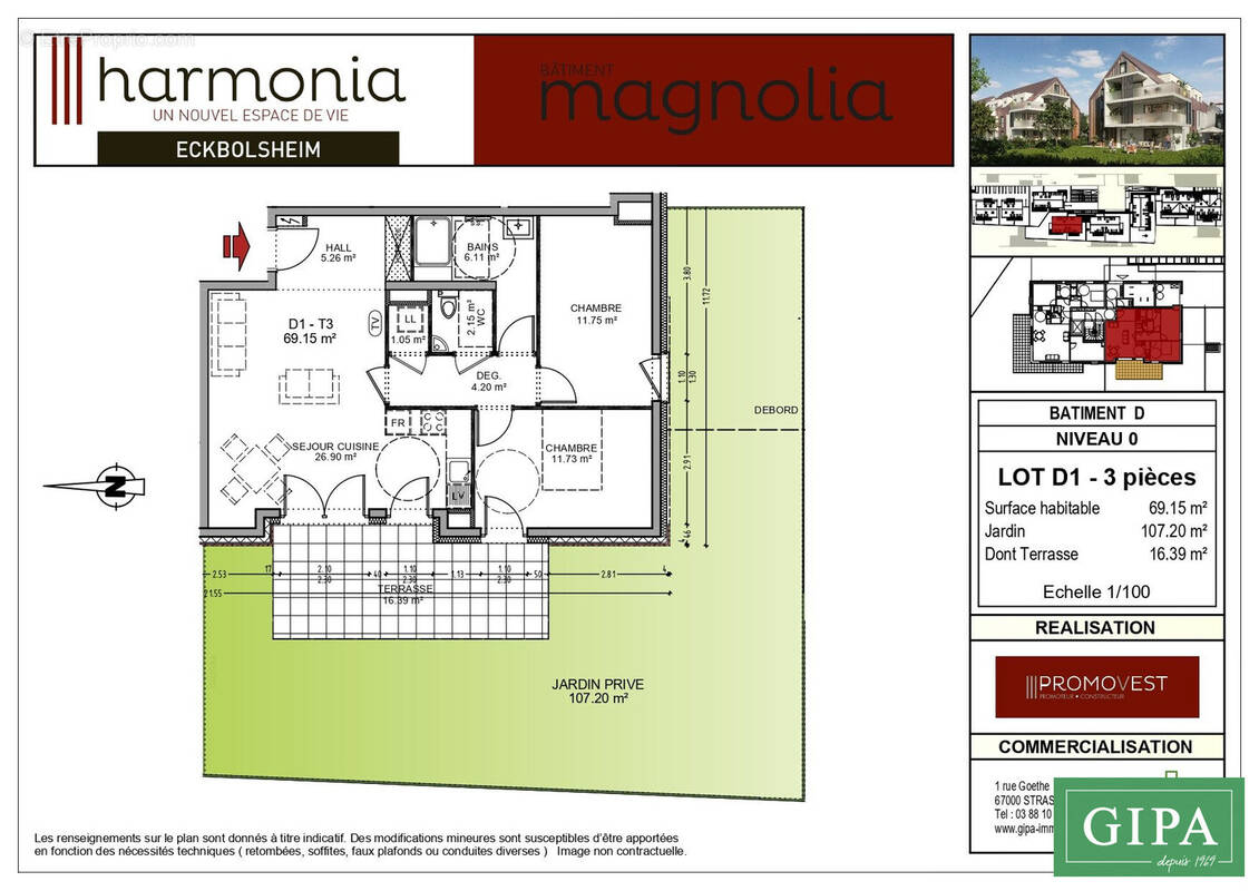 Appartement à ECKBOLSHEIM