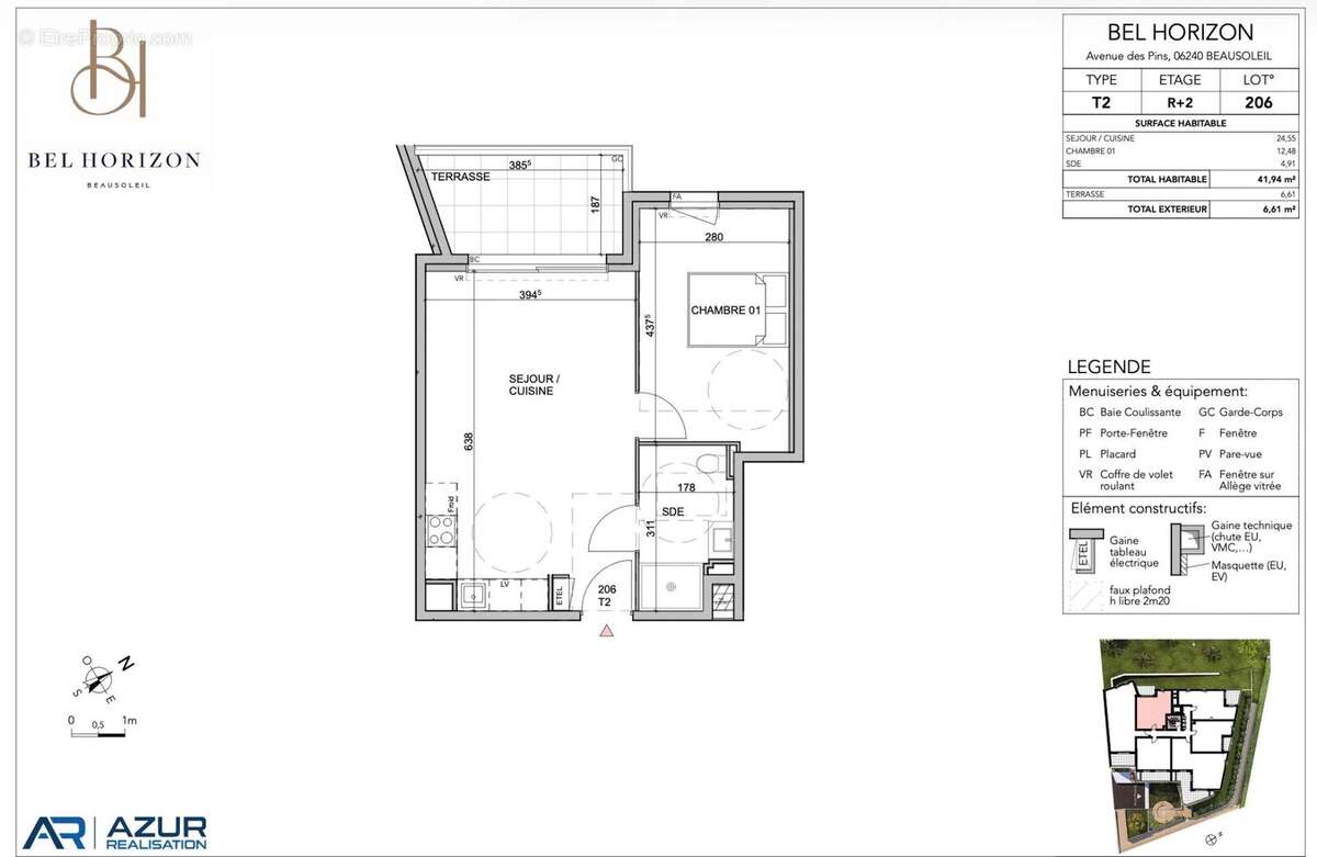 Appartement à BEAUSOLEIL