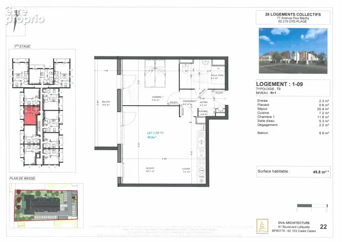 Appartement à OYE-PLAGE