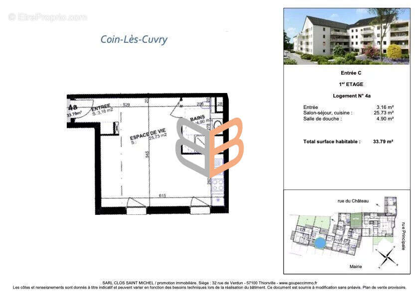 Appartement 33 m² à Coin-Les-Cuvry  - photo 2